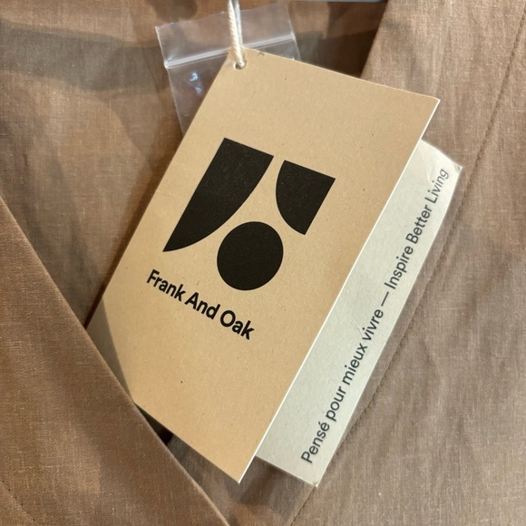 FRANK & OAK Sz L Jumpsuit The Kapok Button Closure Drawstring Pockets NEW - Picture 7 of 13